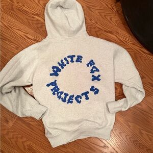 White fox light Gray Hoodie